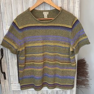 SIGRID OLSEN SPORT Knit Short Sleeve Top Vintage Size 1X